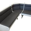 Kampinė sofa Mercury II balta eko tamsi paveikslėlis