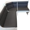 Kampinė sofa Mercury II balta eko tamsi paveikslėlis