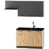 Virtuvės spintelė Clara D15 Cargo Grey Graphite/Artisan paveikslėlis