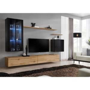 Paveikslėlis Sekcija Switch Stiklas+LED XII Juoda/Wotan