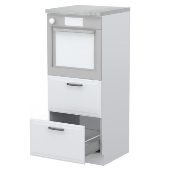 Virtuvės spintelė Evia k14-60-2mb/4 perlo pilka matinė paveikslėlis