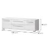 TV spintelė Piano TV150-2K2F/PN-70/KA/70 crystal white paveikslėlis