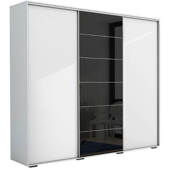 Spinta Alicja A28 250 Mirror White/Black Lacobel paveikslėlis