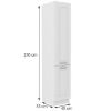 Virtuvės spintelė LUNA balta matinė/balta 40dk-210 2f paveikslėlis