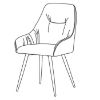 Morfu kėdė Ldc 931 Light Grey paveikslėlis