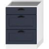 Virtuvinė spintelė Adele D60s/3 Navy Blue/Matt White paveikslėlis