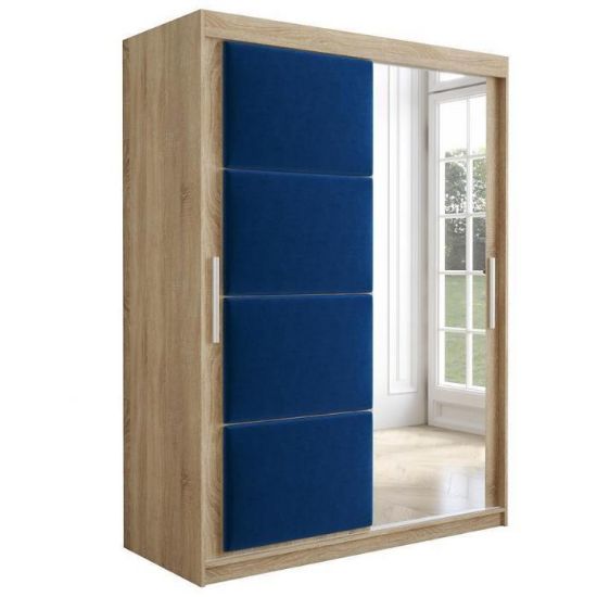 Drabužių spinta Tapi 150 Sonoma Oak/Blue paveikslėlis