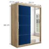 Drabužių spinta Tapi 150 Sonoma Oak/Blue paveikslėlis