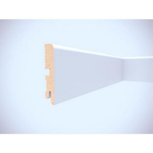 Paveikslėlis Grindjuostė MDF Foge LB1 80 blizgi balta