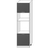 Virtuvės spintelė Oscar D60pk Mv 2133 Pl antracito blizgesys/balta paveikslėlis