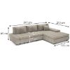 Kampinė sofa su miegamąja funkcija Toscania Riviera 16 universali paveikslėlis