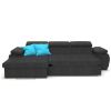 Kampinė sofa su miego funkcija Polo Porto 35 kairėje pusėje paveikslėlis