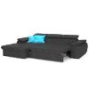 Kampinė sofa su miego funkcija Polo Porto 35 kairėje pusėje paveikslėlis