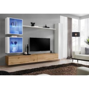 Paveikslėlis Switch XVIII sekcija stiklas + LED Baltas/Wotan