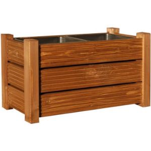 Saulėlydžio vazonas 2 įdėklai KDI rudas 59x34x33 cm paveikslėlis