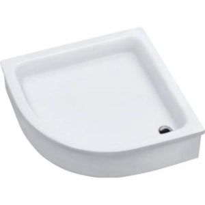 Pusapvalis dušo padėklas 80X80X26 R55 Grawello 3.015, skirtas montuoti. paveikslėlis