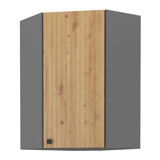 Virtuvės spintelė AVA ąžuolas artisan/antracitas 58x58 gn-90 1f paveikslėlis