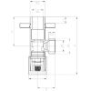 Kampinis vožtuvas su keramine galvute 1/2 "X3/8" chromuotas paveikslėlis