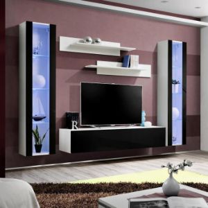 Paveikslėlis Fly sekcija A2+Glass juoda/balta