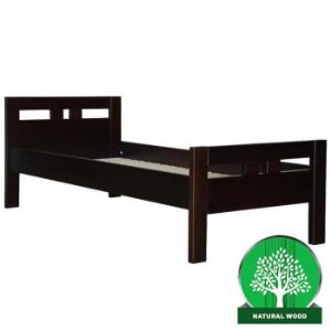 Paveikslėlis Prezidento lova 90X200 alksnio mediena, wenge spalva