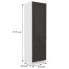 STILO virtuvės spintelė grafito matinis/baltas 60dks-210 3s 1f paveikslėlis