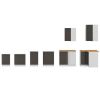 STILO virtuvės spintelė grafito matinis/baltas 60dks-210 3s 1f paveikslėlis
