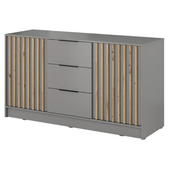 Nelly 2d komoda Grey/Lamela Artisan paveikslėlis