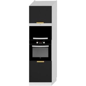 Paveikslėlis Virtuvės spintelė Denis d60pk mv 2133 pl juoda matinė/balta