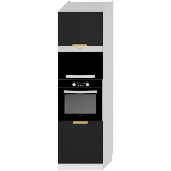 Virtuvės spintelė Denis d60pk mv 2133 pl juoda matinė/balta paveikslėlis