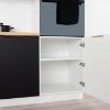 Virtuvės spintelė Denis d60pk mv 2133 pl juoda matinė/balta paveikslėlis
