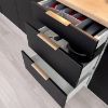 Virtuvės spintelė Denis d60pk mv 2133 pl juoda matinė/balta paveikslėlis