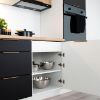 Virtuvės spintelė Denis d60pk mv 2133 pl juoda matinė/balta paveikslėlis