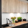 Virtuvės spintelė Denis d60pk mv 2133 pl juoda matinė/balta paveikslėlis