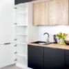 Virtuvės spintelė Denis d60pk mv 2133 pl juoda matinė/balta paveikslėlis
