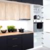 Virtuvės spintelė Denis d60pk mv 2133 pl juoda matinė/balta paveikslėlis