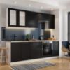 Virtuvės spintelė Denis d60lo 2133 pl 2fr juoda matinė/balta paveikslėlis