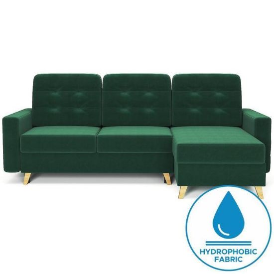 Vegas Fuego 162 Kampinė sofa su miego funkcija, natūralus medis, universalus paveikslėlis