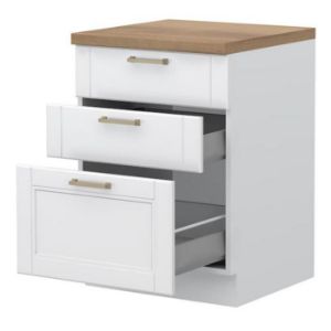 Virtuvės spintelė Tara R-60-3mbox/4 3s White Mat paveikslėlis