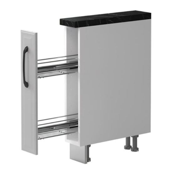 Virtuvės spintelė Evia r-15-1k/4 perlamutrinis pilkas kilimėlis paveikslėlis