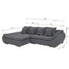 Kampinė sofa su miegamąja funkcija Hugo LC-2R Primo 96 paveikslėlis