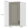 Virtuvės spintelė Stilo claygrey/balta 58x58 gn/90 1f paveikslėlis
