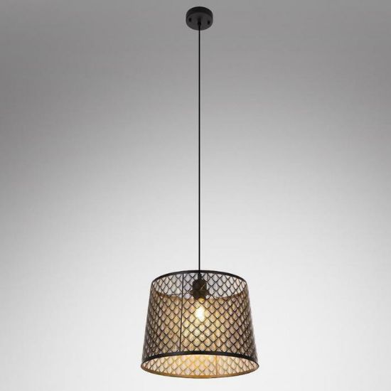 Pakabinamas šviestuvas 15315S Metalinė juoda ir auksinė LW1 paveikslėlis
