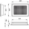 Grotelės Kz3-Ml-B Rėmas baltas 175x245 paveikslėlis