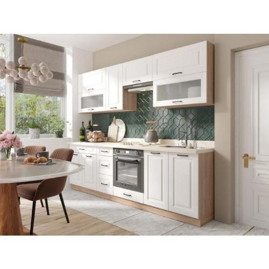 Smart 260 C Plus virtuvė su Sonoma / baltu matiniu stalviršiu paveikslėlis
