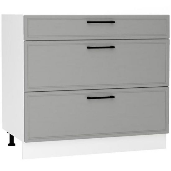 Virtuvės spintelė Emily D90PC S/3 Dast Grey paveikslėlis