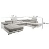 Kampinė sofa su miego funkcija Lotus U Orinoco 21+Madryt 120 dešininė paveikslėlis