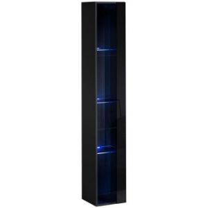 Paveikslėlis Sieninė stiklinė Switch vitrina WW1 Black + LED Paveikslėlis Sieninė stiklinė Switch vitrina WW1 Black + LED