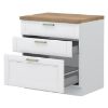 Virtuvės spintelė Tara R-80-3mbox/4 3s White Mat paveikslėlis