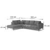 Kampinė sofa be miegamosios funkcijos Marion L Monolith 85 paveikslėlis