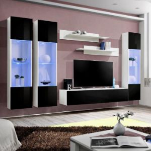 Paveikslėlis Vitrina Fly C3+Glass juoda/balta